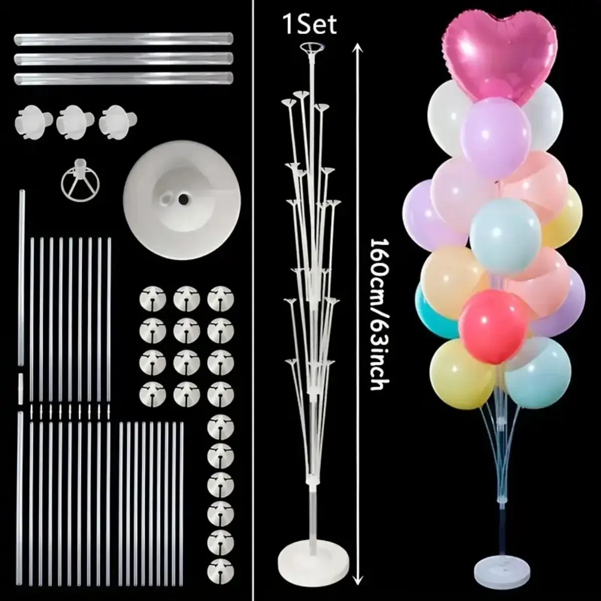 Party Supplies PE Balloon Stand Holder with 13/19 Tubes Happy Birthday and Wedding Party Decoration Supplies