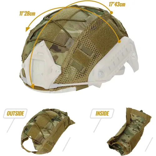 BOOIU Tactical Helmet Cover Cloth for Airsoft Fast Helmet with Velcro Hunting CS Camo Safety Helmet Cloth-Without Sport Helmet - Image 3