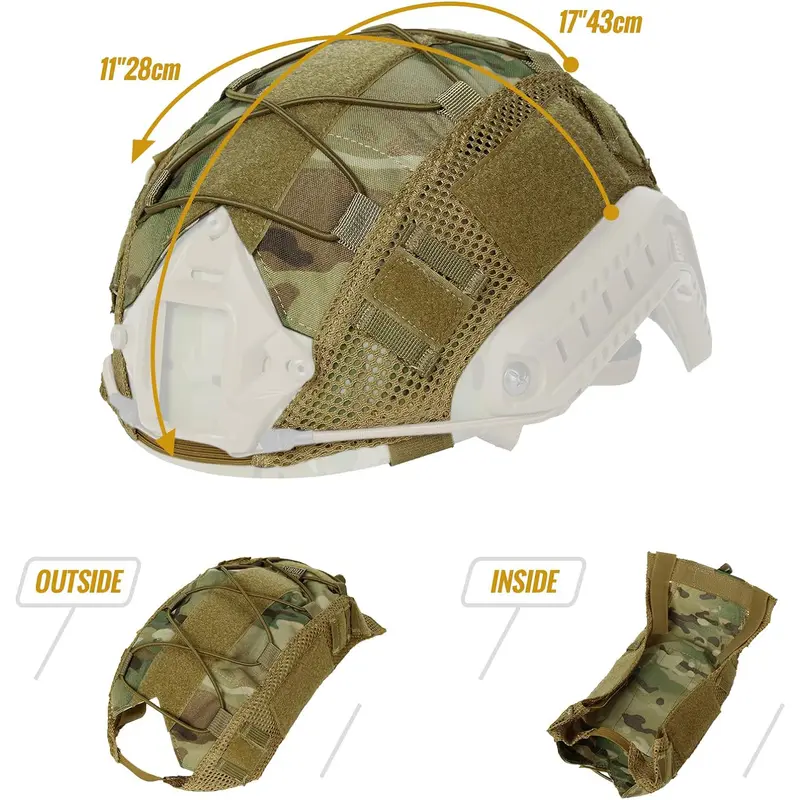 BOOIU Tactical Helmet Cover Cloth for Airsoft Fast Helmet with Velcro Hunting CS Camo Safety Helmet Cloth-Without Sport Helmet - Image 3