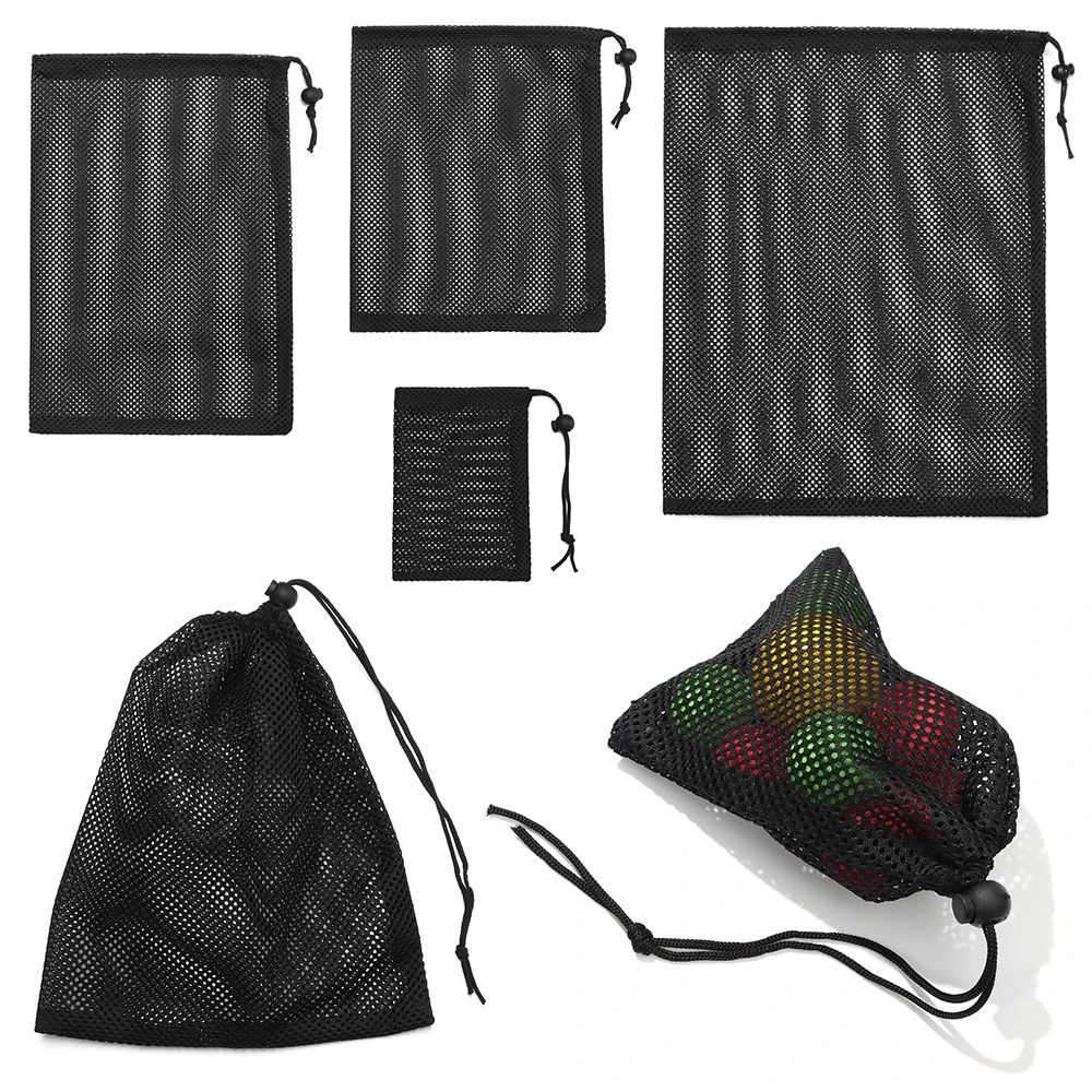 Mesh Drawstring Storage Pouch Bag Multi Purpose Home Travel Outdoor