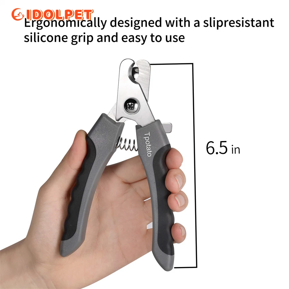 Dog Nail Clipper Professional Pet Nail Clipper with Safety Guard for Medium Large Dogs Cats Grooming Tools