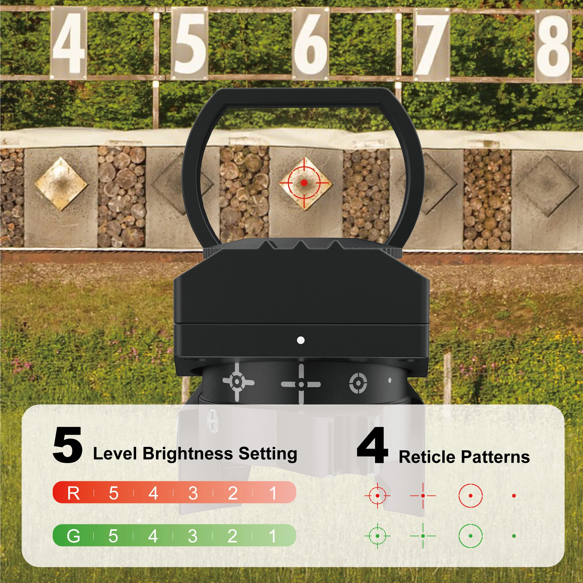 VicOptics Z1 1x23x34 Red Dot Scope Hunting Riflescope 21mm 20mm