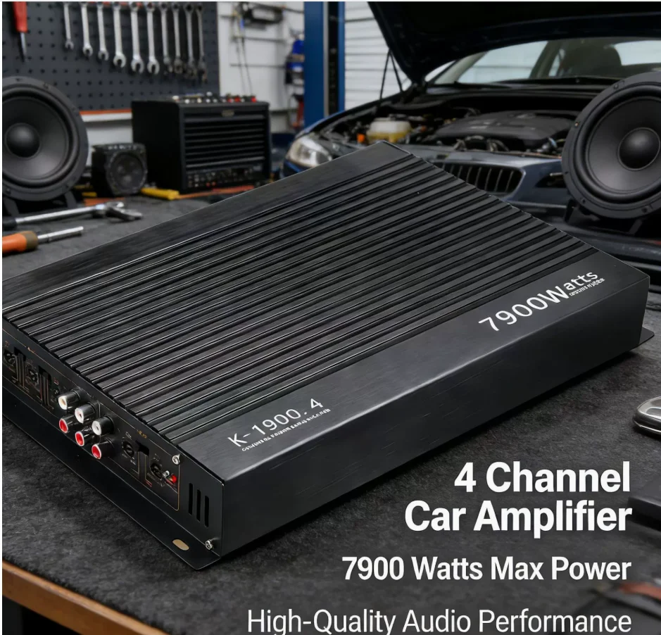 1900.4 Car Audio Amplifier 12V Car Power Amplifier 4-Channel Digital Stereo Surround Passive Subwoofer Audio Player For Cars