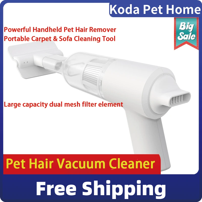 Pet Hair Vacuum Cleaner,Powerful Handheld Pet Hair Remover,Portable Carpet & Sofa Cleaning Tool, Cat & Dog Suction Machine