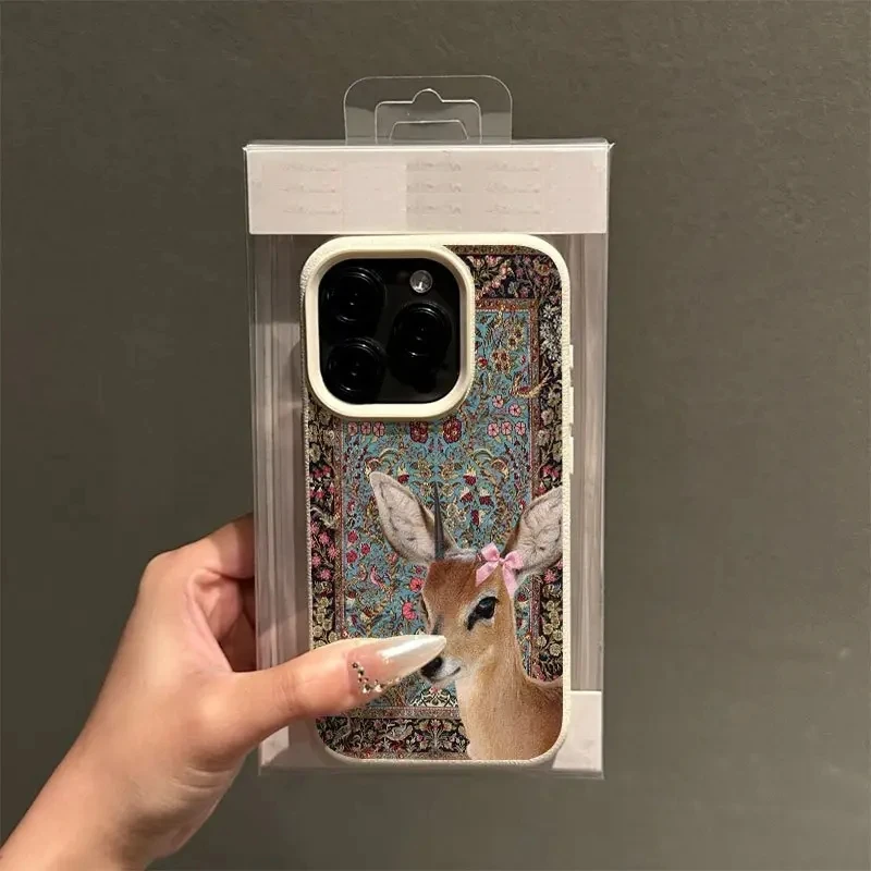 Vintage Deer Lichee Pattern Phone Case Cover