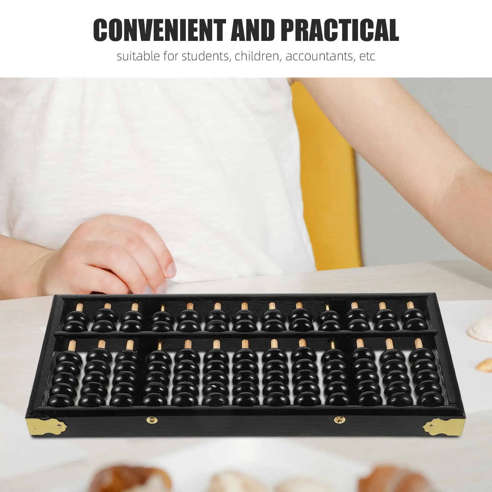 1Pcs 어린이 주판 13 막대 나무로 만든 수학 주판 정신 수학 훈련 두뇌 개발 어린이 숫자 학습 도구