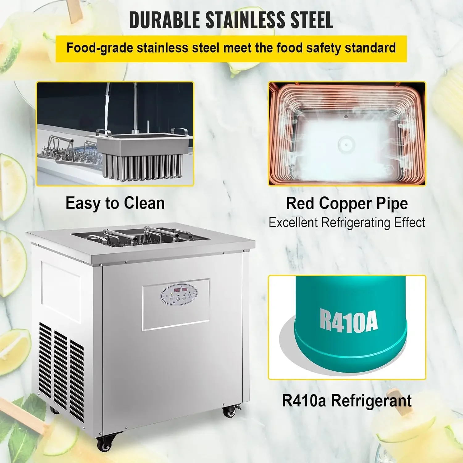Commercial Popsicle Machine Single Model Set Commercial Ice Pop Machine 40 Pcs Ice Lolly Making
