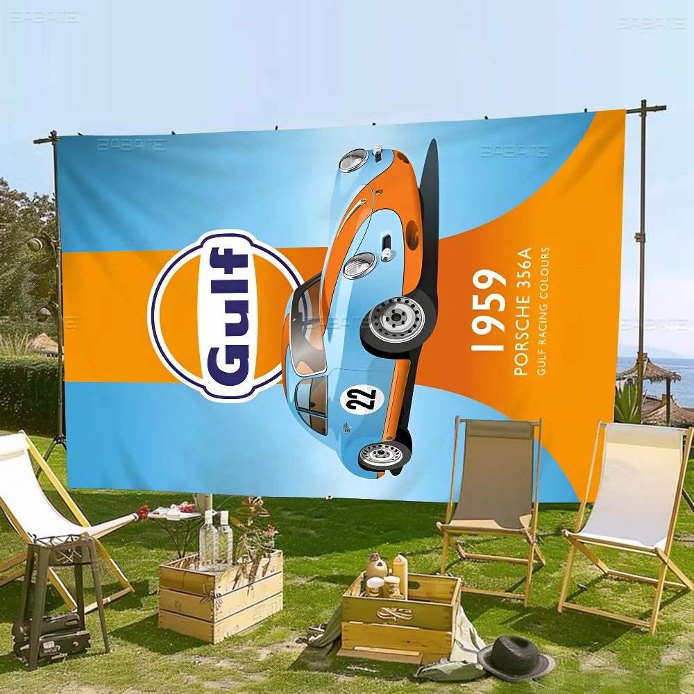 G-Gulf Racing Car DIY Flag For Family Group Photo Living Room Home Dorm ...