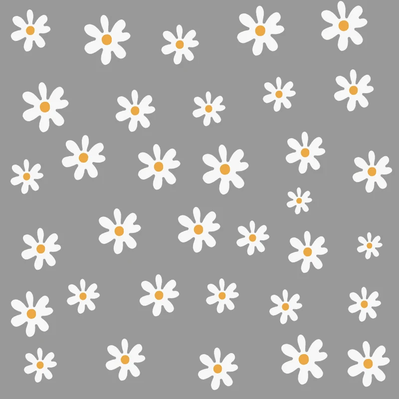 Boho Style White Daisy Flower PVC Wall Sticker Window Stickers Kids Room Living Room DIY Art Wall Decals Home Decoration wall stickers wall sticker