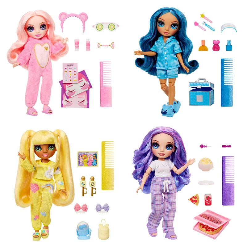 Pre Ordine Originale Rainbow High Doll Jr High Pj Party Bella Skyler Blue 9 Bambola Posabile In Un Set Di Pj In Raso Bambola Regalo Di Compleanno Gioc