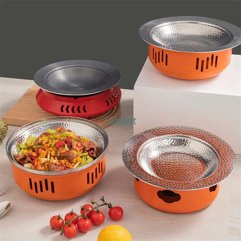 Stainless steel alcohol stove dry pot Bullfrog Special Small Hot Pots Household dry pot Warm soup stove Spicy Spicy Pots