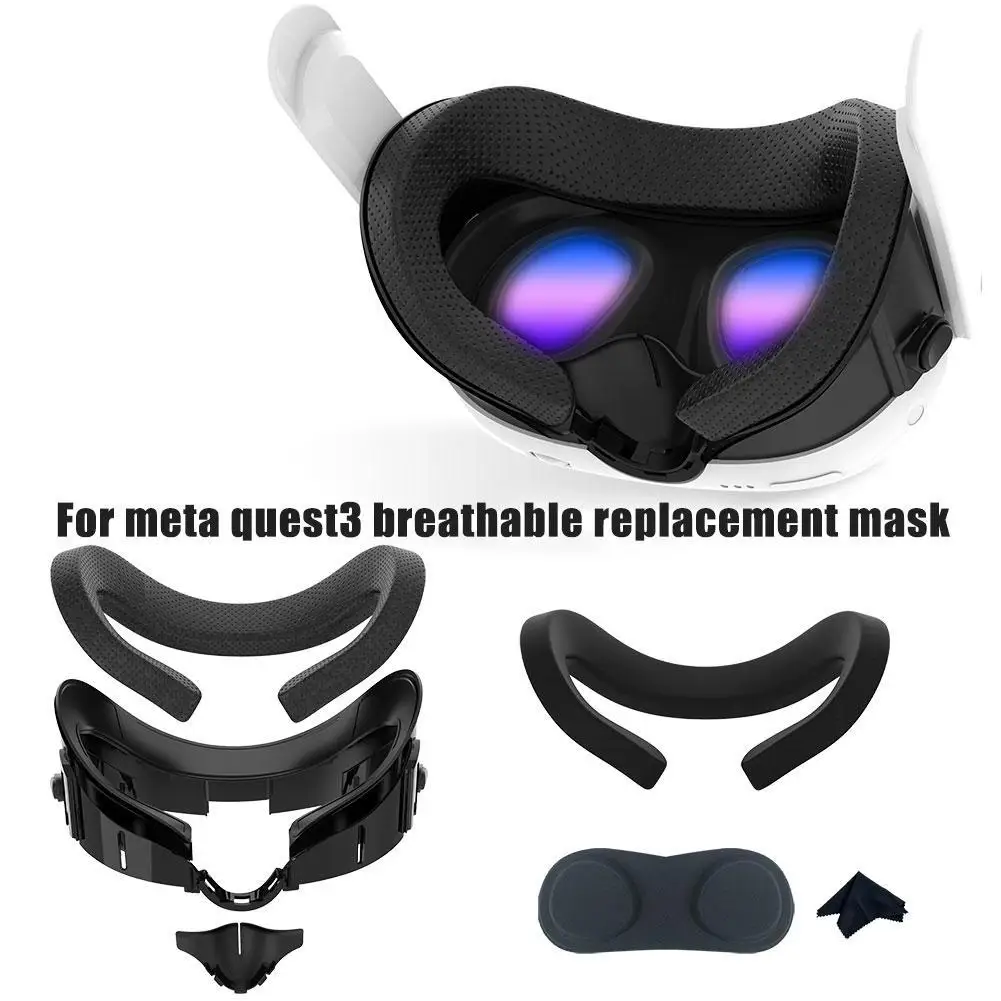 

Новая Выдвижная и дышащая сменная маска для лица Oculus Quest 3, расширенный кронштейн интерфейса 3D для лица, аксессуары виртуальной реальности