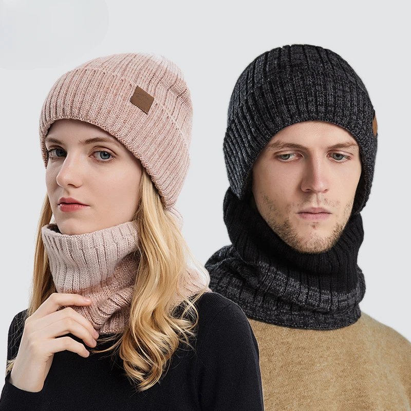 9135 Herbst Winter Outdoor Woolen für Männer Frauen Paare Unisex Gestrickte H mit Plüsch und Verdickt Warm_voghion.com