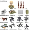 24pcs/set WW2 soldier building blocks national army military figures assembling bricks education boy kids toys christmas gifts 6