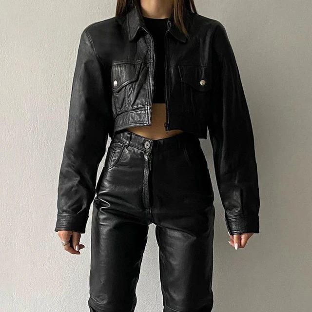 Pu Leather Streetwear Outfits | Women's Leather Jacket | Leather
