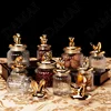Golden Animal Decorative Storage Jar Sealed Glass Jars Spice Organizer Can Candy Container Dried Fruit Organizer Tea Canister 4