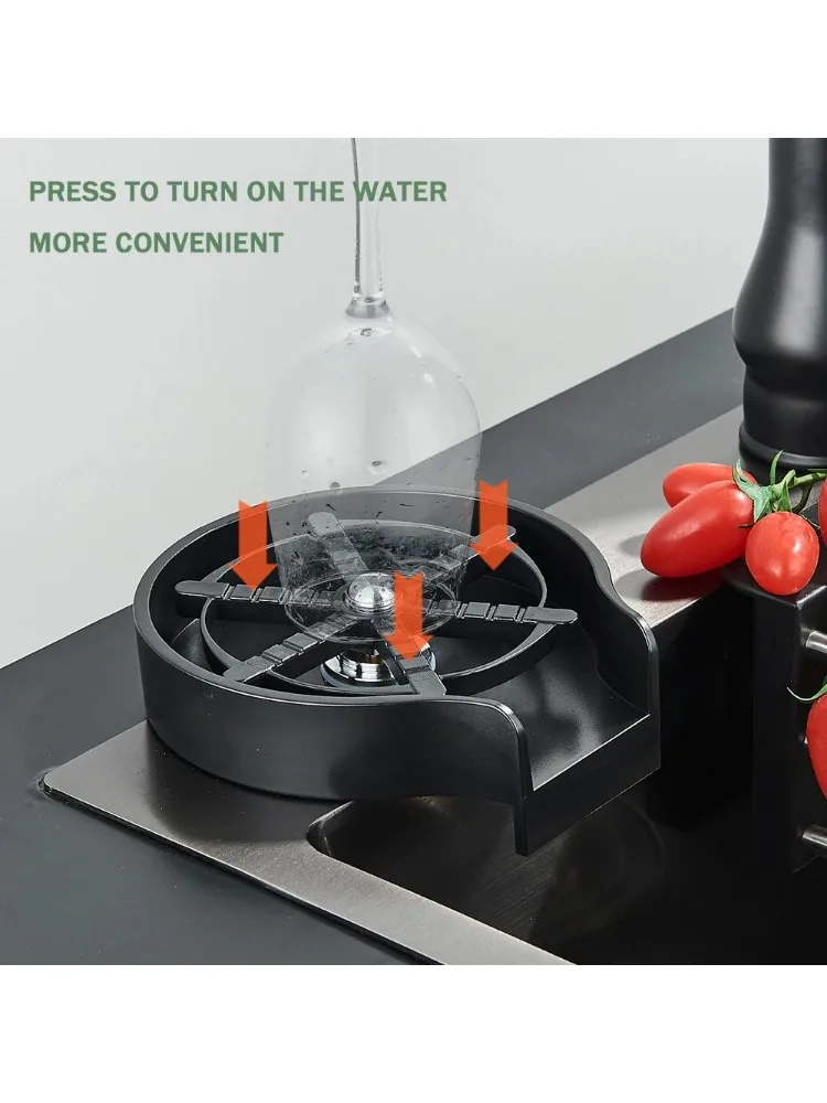 Rinser For Kitchen Specialty Glass Cup Washer Brass High Pressure Automatic Coffee Tea Cup Cleaner Sink Accessories Tool