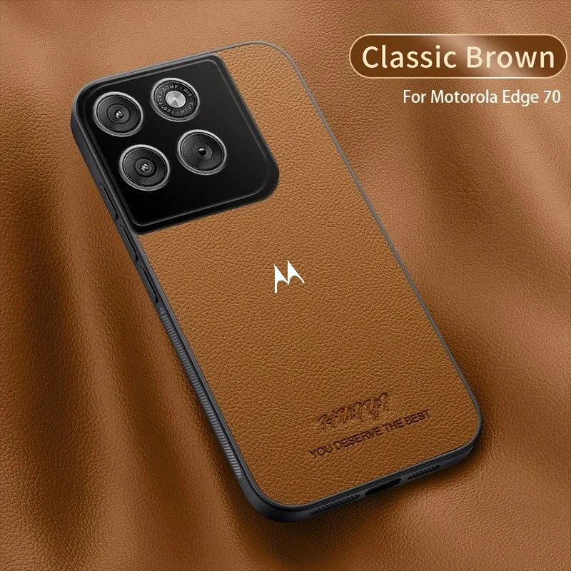 Business M Retro Lychee PU Leather Phone Case with Magnetic Anti-Drop Protection