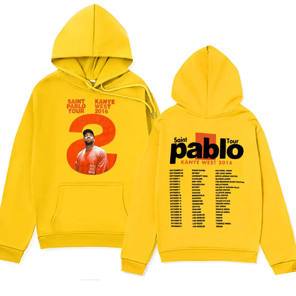 Rapper Kanye West Print Hoodie for Men Women Fashion Retro Fleece Sweatshirts Hip Hop Streetwear Long Sleeve Hoodies Pullover