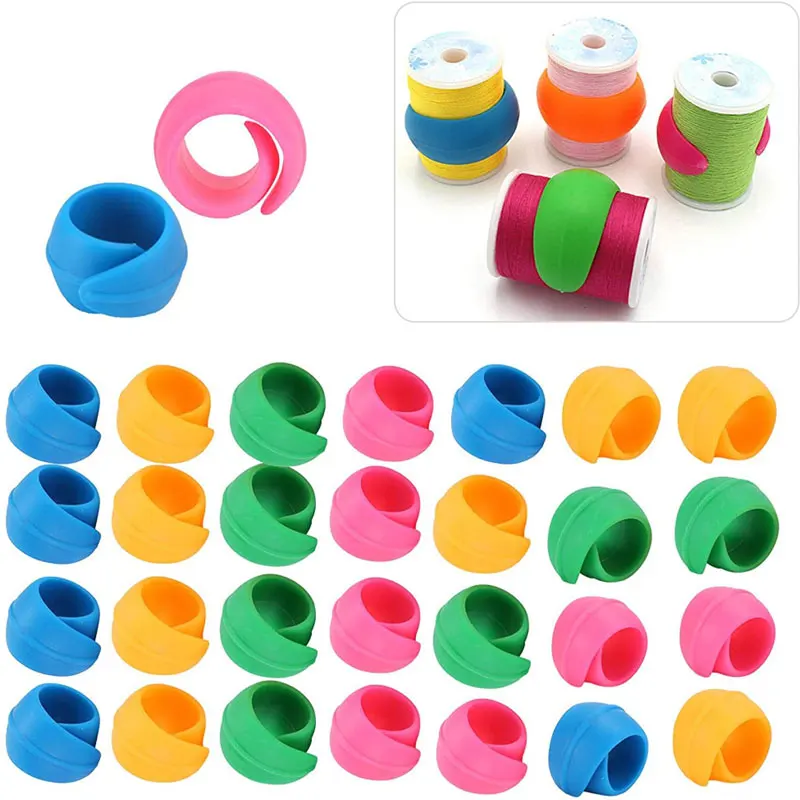 5 10 15PCS Recommendation Colorful Spool Huggers Holders Silicone Keep Fresno Mall T Clamps