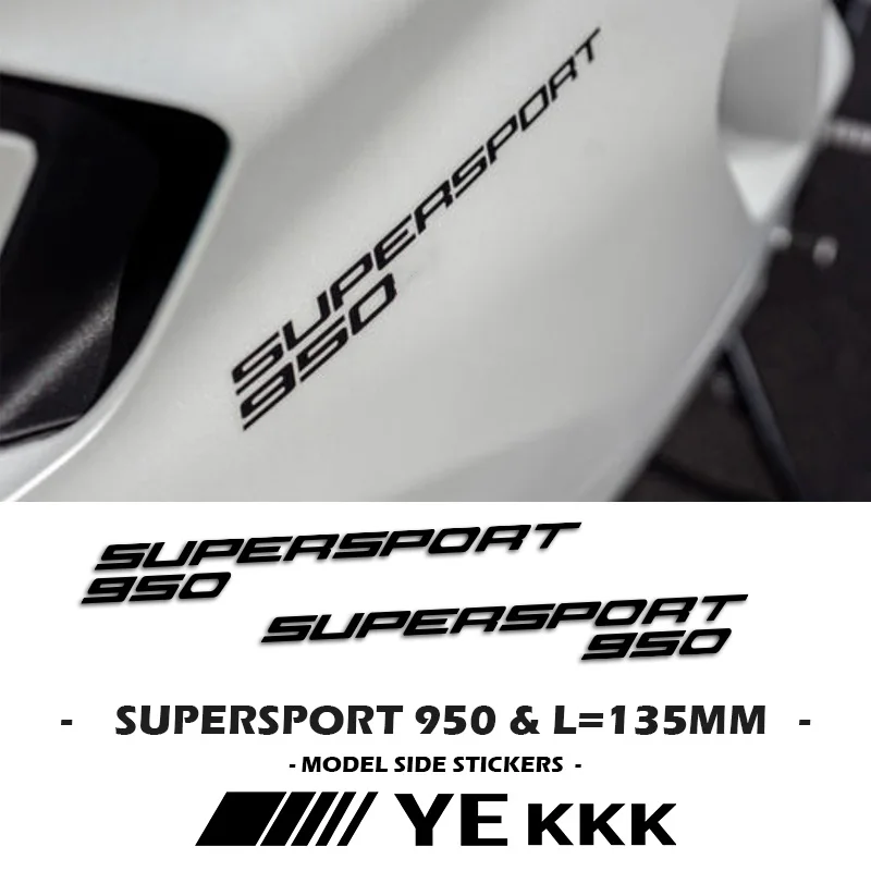 For Ducati SUPERSPORT 950  950S MODEL SIDE STICKERS Cowling Sticker Decal Replica Custom 135MM Two inscriptions Supersport 950 объектив камеры samyang 135mm f 2 0 ed umc объектив