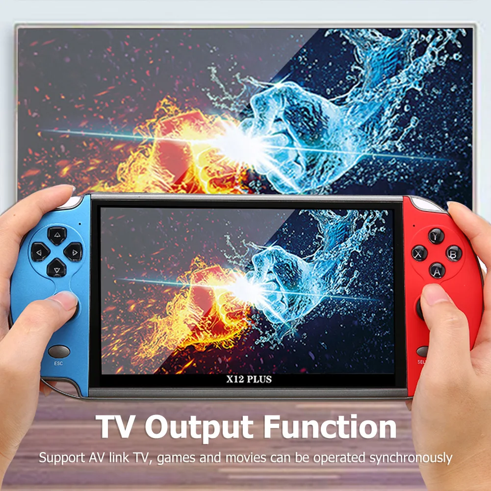 Console De Jeux Retro Portable X12 5 Pouces 2000 Jeux intégrés branchement tv eB