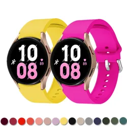 official Silicone Strap For Samsung Galaxy Watch 5 4 44mm 40mm/4Classic 46 42mm Wrist 20mm Bracelet Galaxy Watch 5 Pro 45mm Band