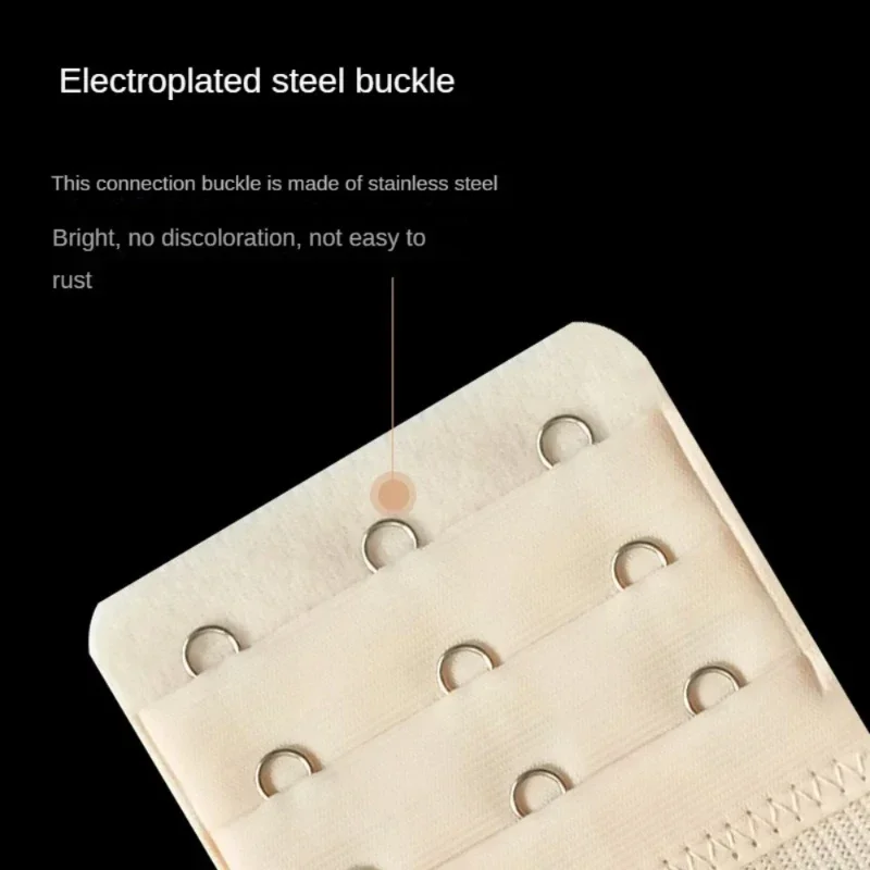 Bra Extender Adjustable Elastic Straps for Women with Belt Buckle Nylon Hooks Clip
