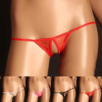 Slip sexy da donna Maglia a vita bassa Perizoma elastico Perizoma Biancheria intima ultrasottile Vedi attraverso le mutandine Mutandine Lingerie sexy erotica