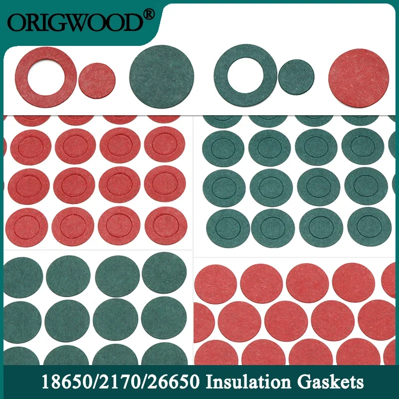 Battery Insulation Gasket 20~500pcs 18650 21700 26650 Li-ion Battery Insulation Gasket Pack Cell Barley Adhesive Paper Electrode Insulated Pads