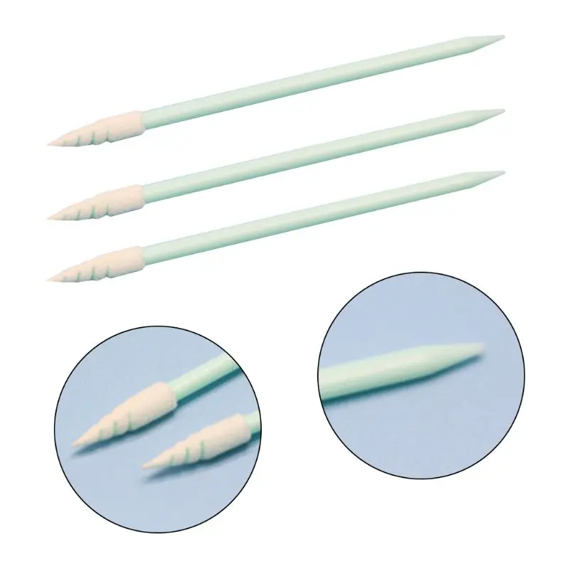 Small Pointed Tips Sponge Cleaning Swab Lint Dust Sticks for PCB Board Electronics Small Area 1560 100Pcs/Pack