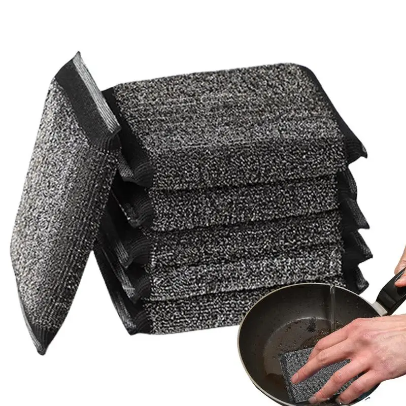 

6 шт., многоразовые губки из нержавеющей стали