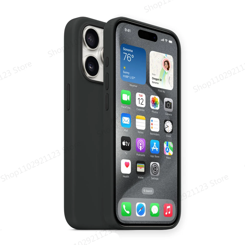 MagSafe Flüssiges Silikon Magnet-Hülle für iPhone 15, 14, 13 Pro Max – Kabelloses Laden, Vollständiger Schutz