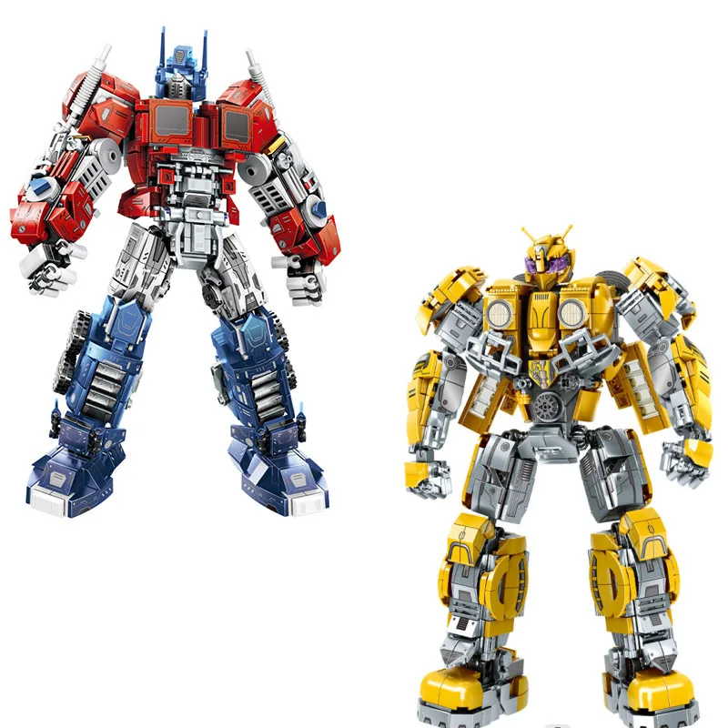 Herocross Transformers Building Blocks Optimus Prime Bumblebee Puzzle Toys Kids Love Building Blocks Regali Di Compleanno