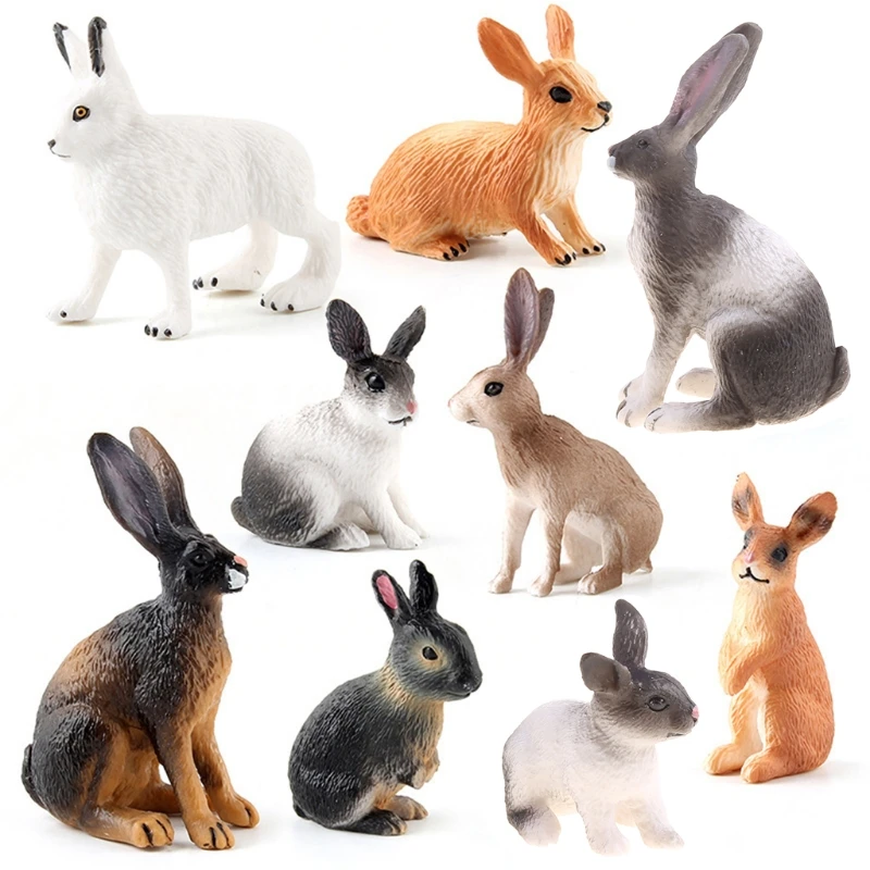 

9x миниатюрный дисплей, виджеты, кролик, декор для дома, новогодняя вечеринка, кролик, куклы, украшения, настольный дисплей,