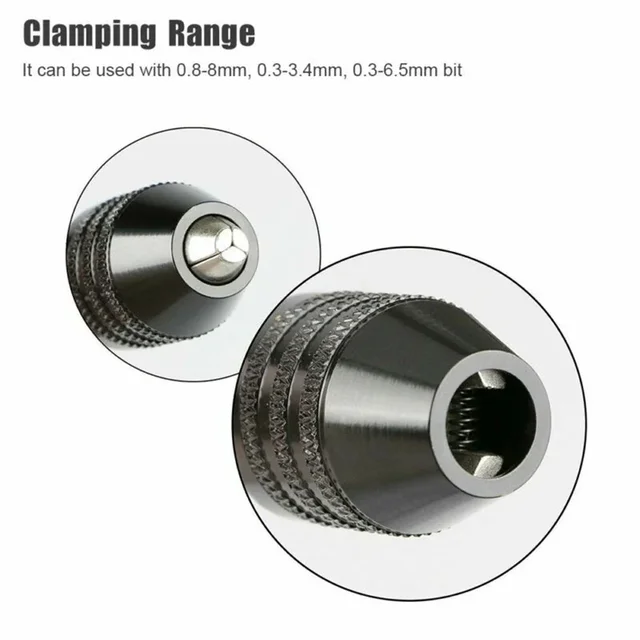Drill Chuck Keyless Screwdriver Impact Driver  Electric Micro Motor Clamp Mini Chuck Fixture Hex Shank/Drill Bits Adapter 4