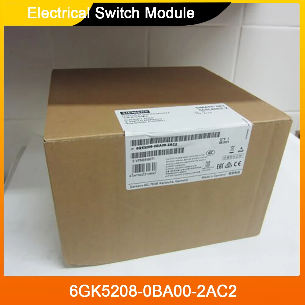 

6GK5208-0BA00-2AC2 For Siemens SCALANCE XC208 Electrical Switch Module High Quality Fast Ship