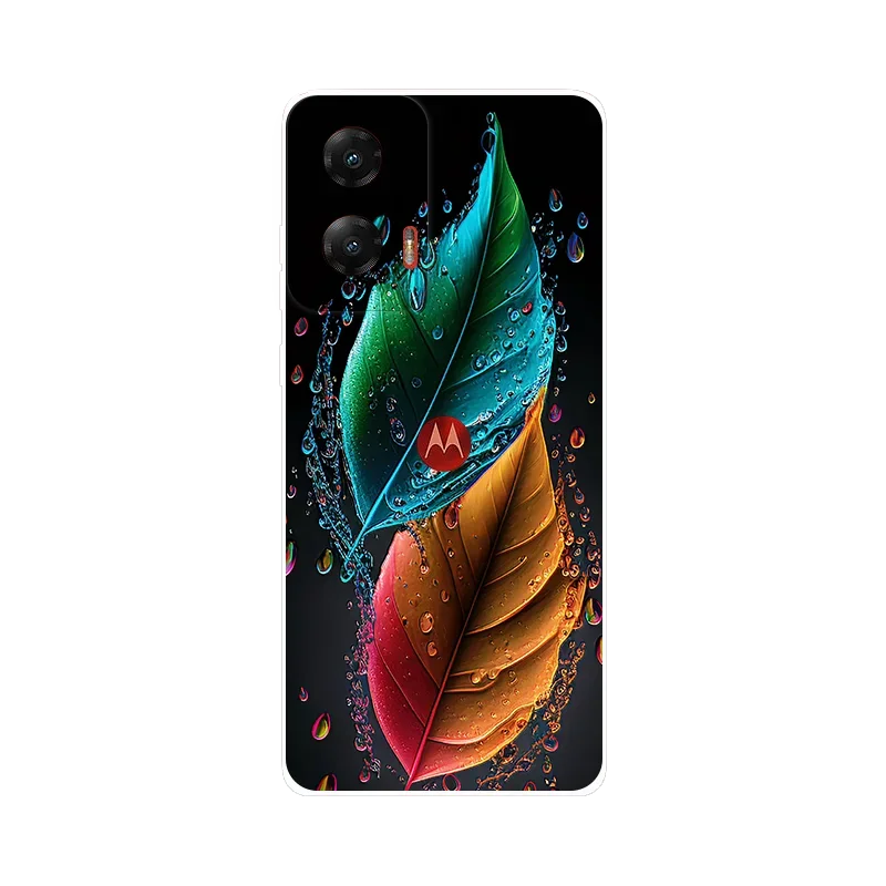 Soft Silicone Wolf and Marble Floral Phone Case Cover