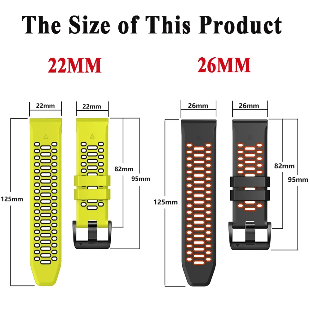 Premium Silicone Watch Band for Outdoor Sports, QuickFit Strap