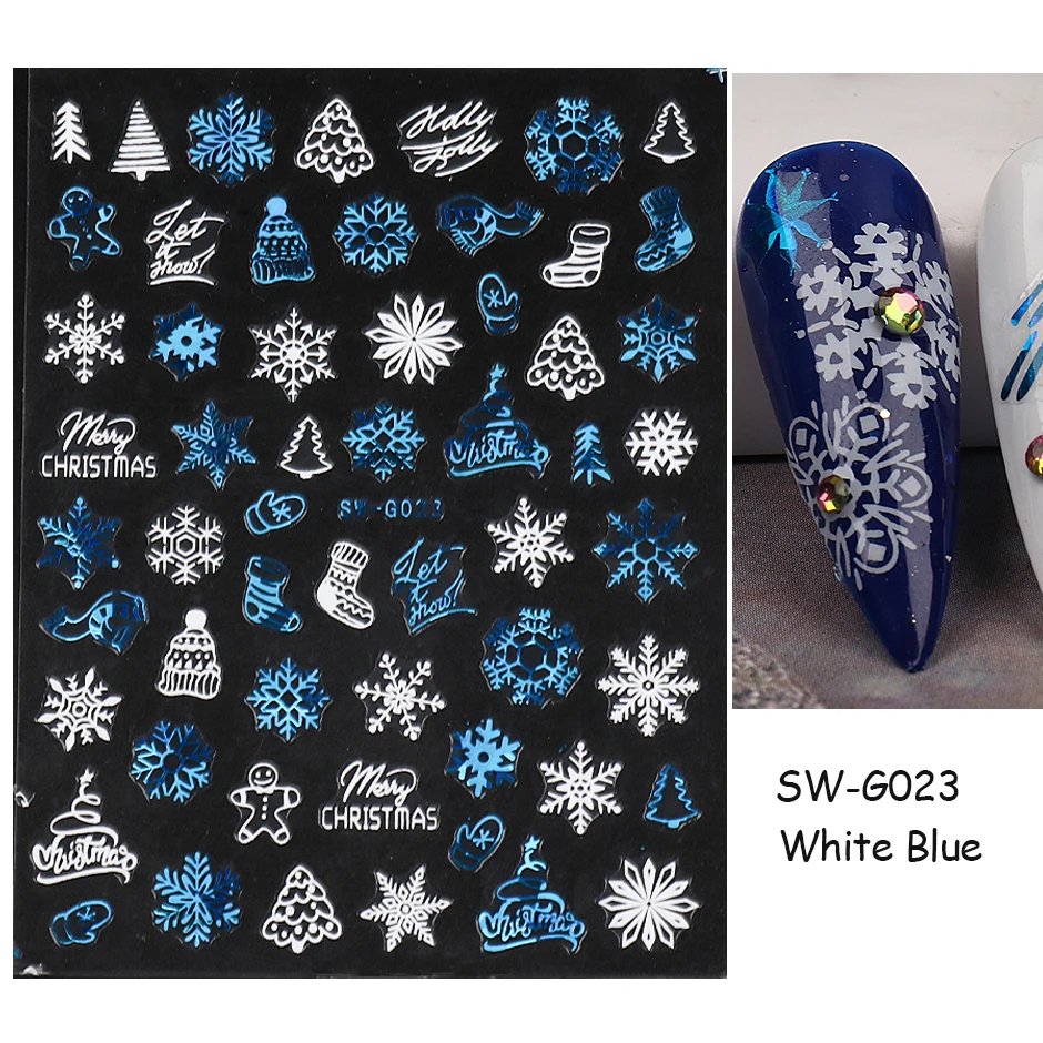 3D czarne białe napisy naklejka do paznokci abstrakcyjne kobiety