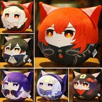 2022 New Project Genshin Impact Anime Plushie Pillow Sofa Cushion Keqing/Klee/Barbara Cartoon Manga Stuffed Plush Toys Pillows 2