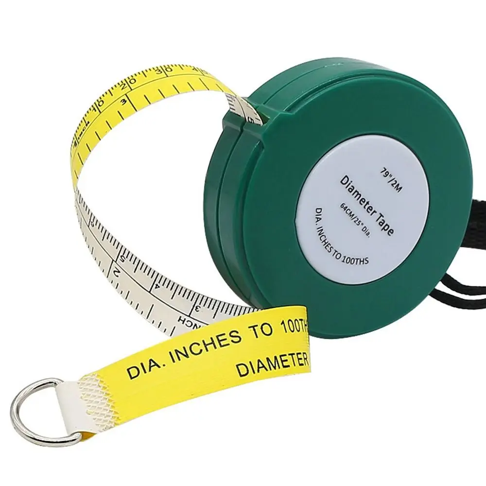 Retractable Tape Measure Green Round Diameter Ruler 2 Meter 79 Inch Length Soft PVC Carpenters Workbench DIY Measuring Tools Tape Measure,Measuring Tape