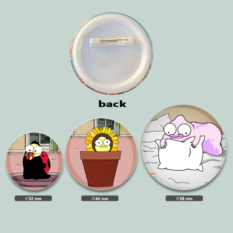 Anime Solar Opposites Round Pins - Cartoon Badges Cosplay Handmade Tinplate Brooches for Backpack and Clothing Accessories