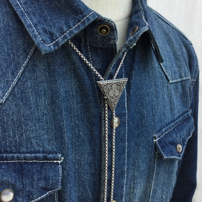 Original design bolotie alloy triangle bolo tie for men personality neck tie fashion accessory