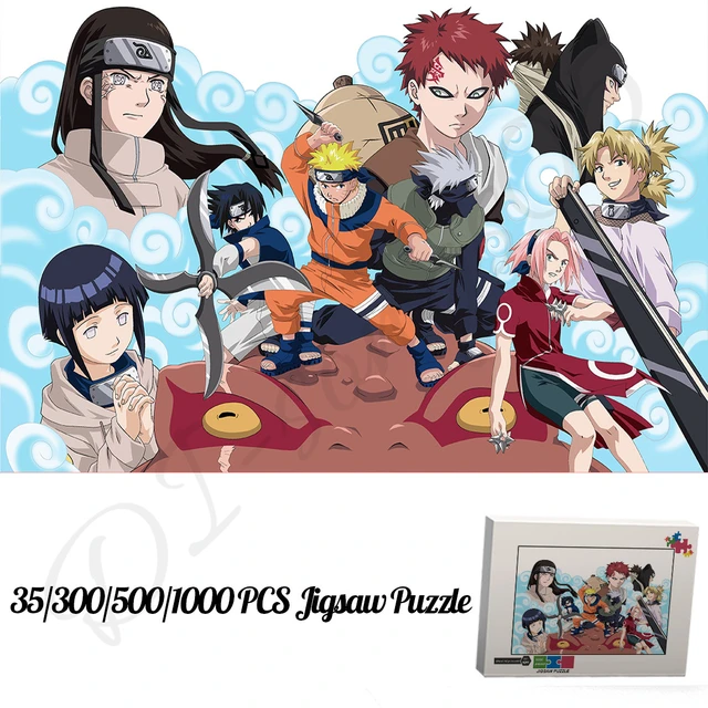 Anime naruto quebra-cabeça filme naruto uzumaki hinata hyuga jigsaw  35/300/500/1000 peças brinquedos educativos decoração para casa - AliExpress