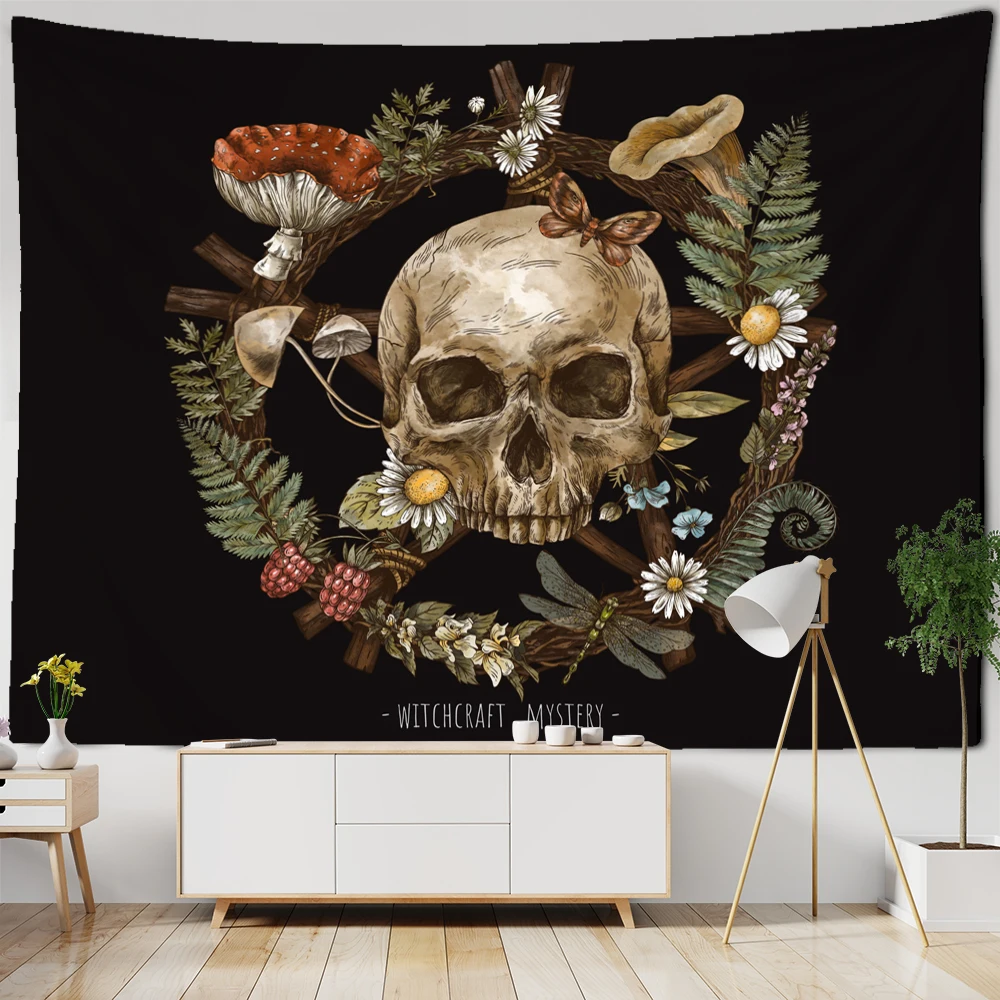 Vintage Sun Tapestry Wall Hanging Botanical Celestial Floral Hippie Flower Wall Starry Dormitory Decor tapestry decorations