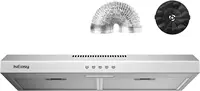 Under Cabinet Range ,Ductless Convertible, Kitchen Vent Hood 30 Inch with 3-Speed Exhaust 1