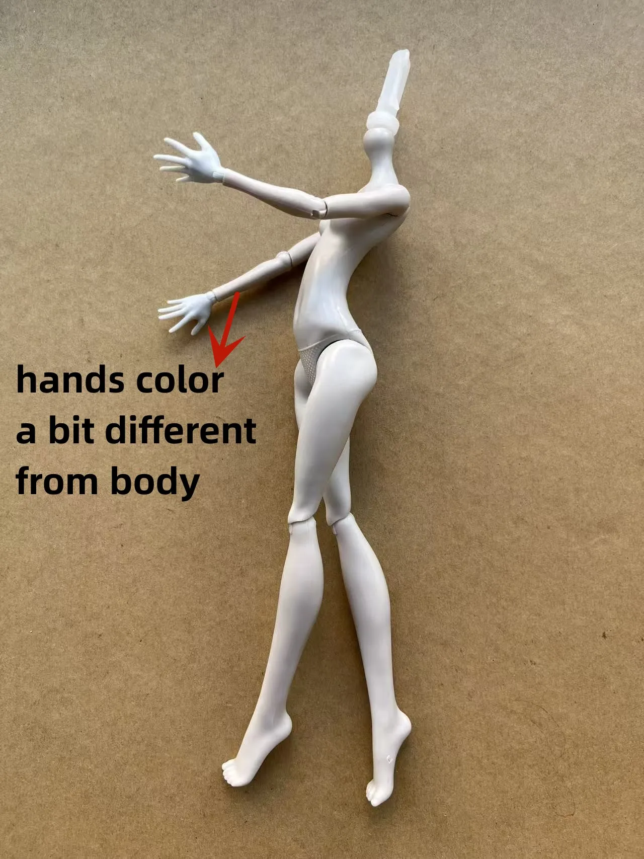 Large Fashion Doll in White, Black, and Brown Skin Tones - 1/6 Scale Collectible Toy with Interchangeable Hands