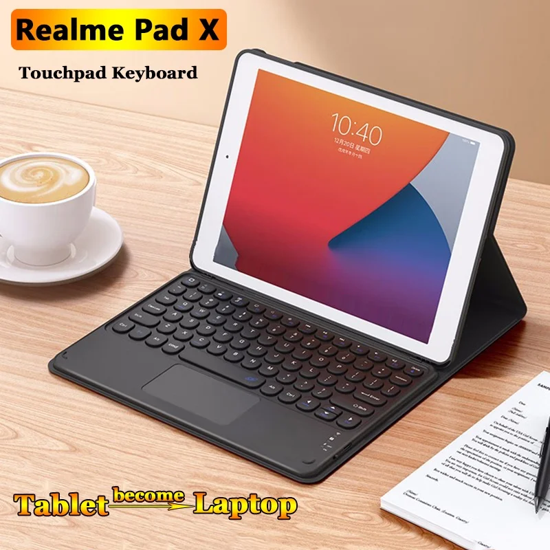 Custodia Per Tastiera Touchpad Per Realme Pad Mini 2022 8.7 Pollici Supporto Per Supporto In Pelle Pu Custodia Protettiva Per Tastiera Bluetooth Senza
