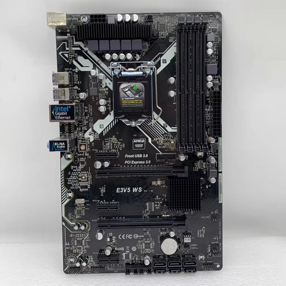 E3V5 WS For ASrock Desktop Motherboard DDR4 2133 64GB Support i7 i5 4 E3V5 WS For ASrock Desktop Motherboard DDR4 2133 64GB Support i7 i5 - Image 2